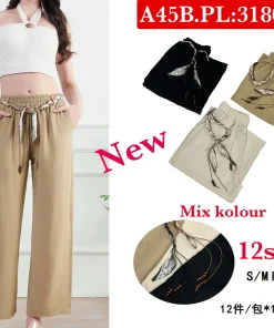 Spodnie Damskie,Size s/m-2xl, paczka 12szt, mix kolor