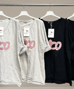 Bluzki Damskie wloskie, Size uni ,paczka 6szt,mix kolor