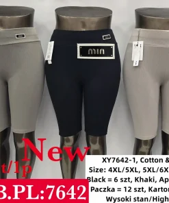 Legginsy Damskie, Size 4xl/5xl-6xl/7xl, paczka 12szt, kolor