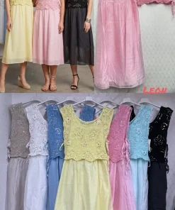 Sukienki damskie wloskie, Size uni ,paczka 6szt mix kolor