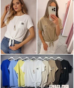 Bluzki DAMSKA WŁOSKA, Size uni ,paczka 6szt mix kolor (Sao chép)