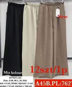 Spodnie Damskie,Size s/m-xl/2xl, paczka 12szt, mix kolor