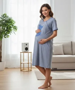 Koszula bawełna do karmienia DAMSKI ,size s-2xl,paczka 10szt,szary kolor
