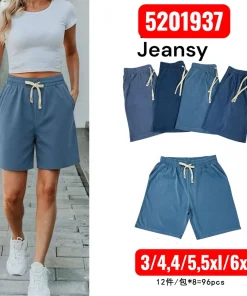 Spodenki jeansowe Damskie,Size 3xl/4xl-5xl/6xl, paczka 12szt, mix kolor