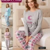 Piżamy Damskie, size m-3xl, paczka 15szt, mix kolor