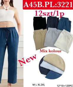 Spodnie Damskie,Size m-2xl, paczka 12szt, mix kolor