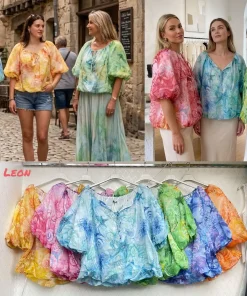 Bluzki damskie wloskie, Size uni ,paczka 6szt mix kolor