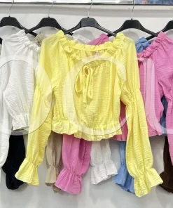 Bluzki damskie wloskie, Size uni ,paczka 6szt mix kolor