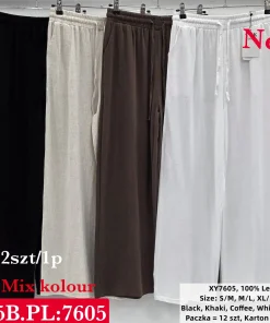 Spodnie Damskie,Size s/m-xl/2xl, paczka 12szt, mix kolor