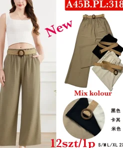 Spodnie Damskie,Size s/m-2xl, paczka 12szt, mix kolor