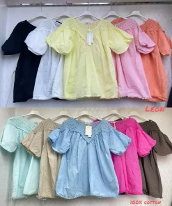 Bluzki damskie wloskie, Size uni ,paczka 6szt mix kolor