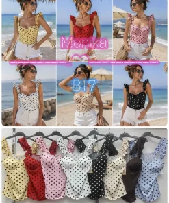 Bluzki damskie wloskie, Size uni ,paczka 6szt mix kolor