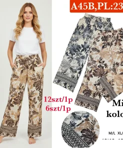 Spodnie Damskie,Size m/l-xl/2xl, paczka 12szt, mix kolor