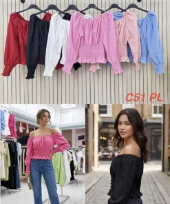 Bluzki Damskie, Size uni, paczka 6szt, mix kolor (Sao chép)