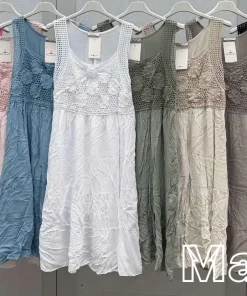 Sukienki Damskie wloskie, Size uni ,paczka 6szt,mix kolor