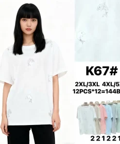 Bluzki DAMSKA , Size l/xl-4/5xl,paczka 12szt mix kolor (Sao chép)