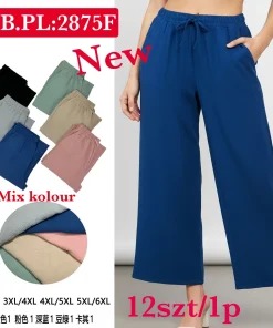 Spodnie Damskie,Size 2xl/3xl-5xl/6xl, paczka 12szt, mix kolor