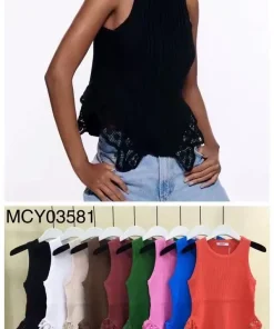 Bluzki Damskie, size s/m-m/l, paczka 12szt, mix kolor (Sao chép)