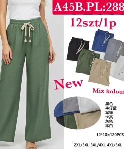 Spodnie Damskie,Size 2xl/3xl-5xl/6xl, paczka 12szt, mix kolor