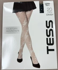 Rajstopy wzorzyste 20 den NERO rozmiar 2,3,4
