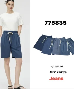 Spodenki jeansowe Damskie,Size m/l-2xl, paczka 12szt, mix kolor