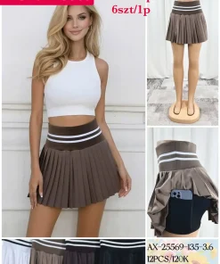 Spódnica krótka Damskie, size s-xl, paczka 12szt, mix kolor