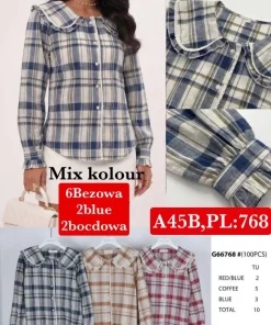 Koszule Damskie,Size uni, paczka 10szt, mix kolor