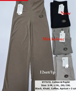 Spodnie Damskie,Size s/m-2xl/3xl, paczka 12szt, mix kolor