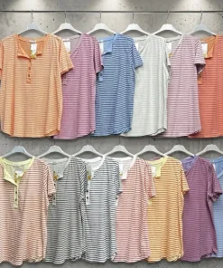Bluzki Damskie wloskie, Size uni ,paczka 6szt,mix kolor