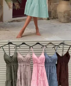 Sukienki damskie wloskie, Size uni ,paczka 6szt mix kolor