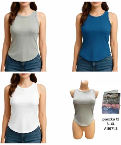 Bluzki Damskie, Size s-xl, paczka 12szt, mix kolor