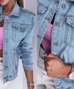 Kurtki Jeansowe Damskie, Size 4xl-10xl, paczka 7szt, 1 kolor (Sao chép)