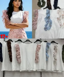Bluzki damskie wloskie, Size uni ,paczka 6szt mix kolor