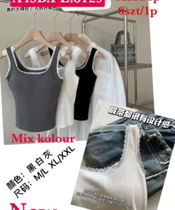 Bluzki Damskie, size m/l-xl/2xl, paczka 12szt, mix kolor