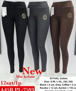 Spodnie Damskie, Size s/m-2xl/3xl, paczka 12szt, mix kolor (Sao chép)