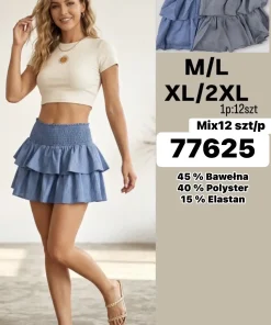Spódnica krótka Damskie, Size m/l-xl/xl, paczka 12szt, mix kolor