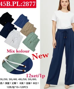 Spodnie Damskie,Size 2xl/3xl-5xl/6xl, paczka 12szt, mix kolor