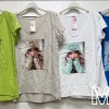 Bluzki damskie wloskie, Size uni ,paczka 6szt, mix kolor (Sao chép)