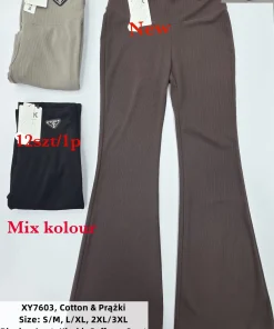 Legginsy Damskie,Size s/m-2xl/3xl, paczka 12szt, mix kolor