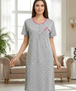 Koszule nocne DAMSKI ,size m-3xl,paczka 10szt,szary kolor