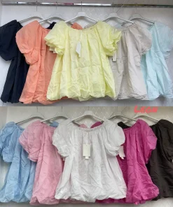 Bluzki damskie wloskie, Size uni ,paczka 6szt mix kolor