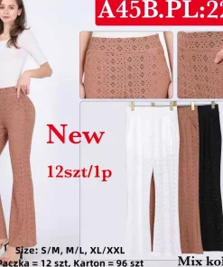 Spodnie Damskie,Size s/m-xl/2xl, paczka 12szt, mix kolor