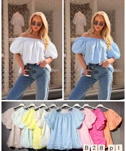 Bluzki DAMSKA WŁOSKA, Size uni ,paczka 6szt mix kolor (Sao chép)