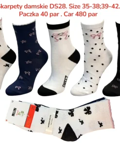 Skarpety Damskie, Size 35-42, paczka 40szt, mix kolor (Sao chép)