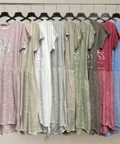 Sukienki Damskie wloskie, Size uni ,paczka 6szt,mix kolor