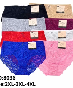 Majtki Damskie,Size 2xl-4xl, paczka 24szt, mix kolor