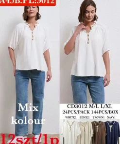 Bluzki Damskie, size m/l-l/xl, paczka 12szt, mix kolor