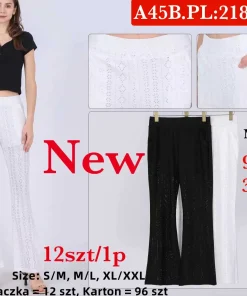 Spodnie Damskie,Size s/m-xl/2xl, paczka 12szt, mix kolor
