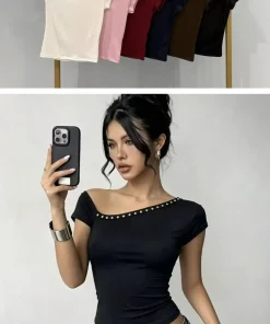 Bluzki Damskie wloskie, Size uni ,paczka 6szt,mix kolor