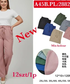 Spodnie Damskie,Size 2xl/3xl-5xl/6xl, paczka 12szt, mix kolor